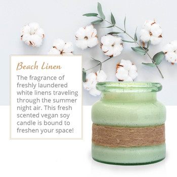 beach linen seafoam hand blown glass candle coastal beach linen seafoam hand blown glass candle coastal