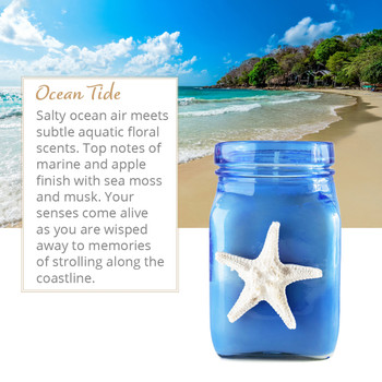 ocean tide coastal mason jar candle white starfish ocean tide coastal mason jar candle white starfish