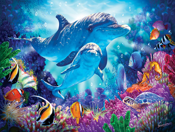 dolphin guardian baby dolphin ocean puzzle