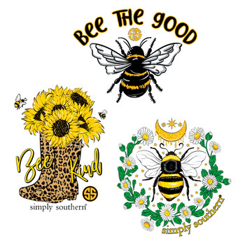 simply southern set of 3 stickers bee