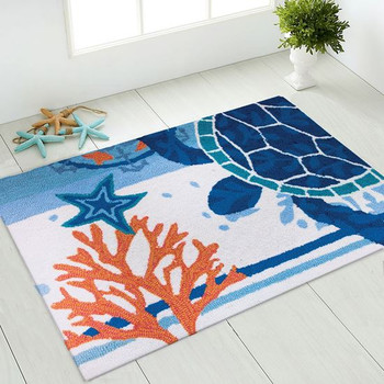 turtle medallion coastal accent rug turtle medallion coastal accent rug