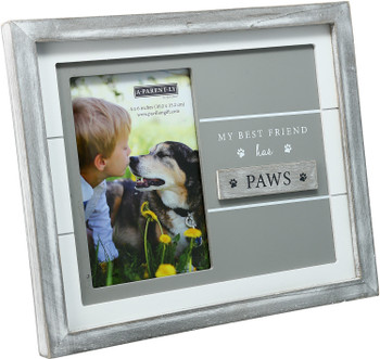 weathered shiplap gray frame best friend has paws