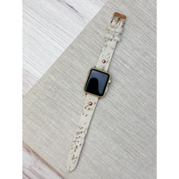 textured pony leather watch band