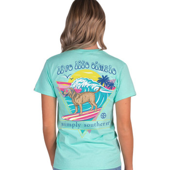 simply southern surf dog live life simple t-shirt simply southern surf dog live life simple t-shirt
