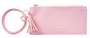 simply southern leather bangle wallet pink