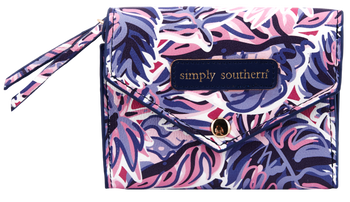 Leather Small Tri-Wallet Leaf Palm