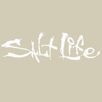 salt life signature logo white vinyl decal