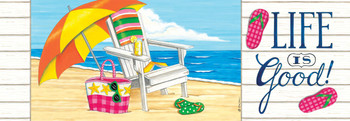 flip flop beach life is good welcome sign