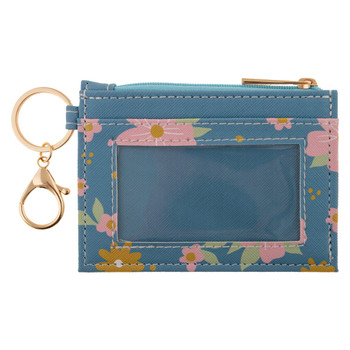 Leather ID Flap Keychain Wallet Pink - Coastal Cottage