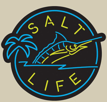 Salt Zone Logo Window decal sticker ,reel, life,hooks fishing saltwater rod