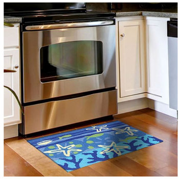ocean view jellybean rugs shells starfish coral washable rug