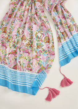 pink flamingo scarf wrap beach cover-up pink flamingo scarf wrap beach cover-up