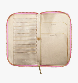 lilly pulitzer travel passport wallet wristlet chick magnet tropical stripe