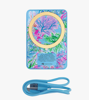 lilly pulitzer wireless charger coral sea life