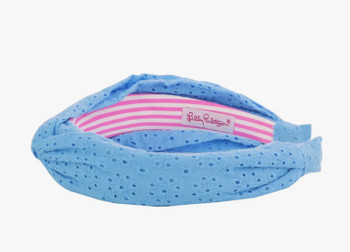lilly pulitzer frenchie blue eyelet headband