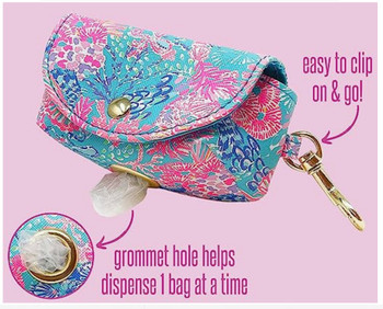 lilly pulitzer pet waste holder bag dispenser splendor in the sand