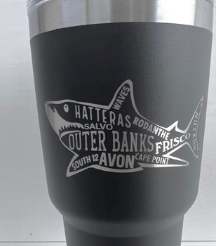 Custom Yeti White Slim Can Colster South 12 - Coastal Cottage