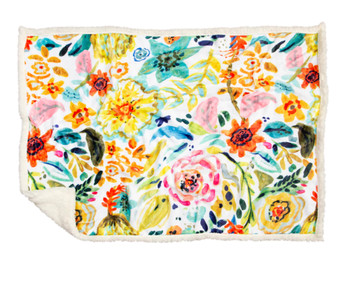 dog blanket field of flowers