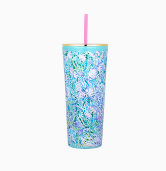 lilly pulitzer straw tumbler soleil it on me lilly pulitzer straw tumbler soleil it on me