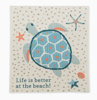 sea turtle life is better at the beach swedish dish cloth coastal kitchen sea turtle sea turtle life is better at the beach swedish dish cloth coastal kitchen sea turtle