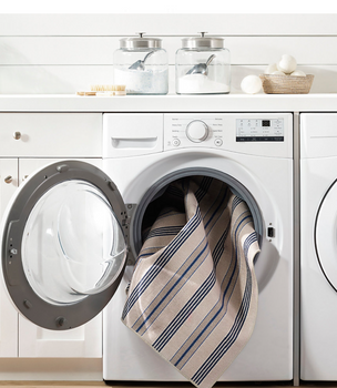 machine washable rug nimes ticking blue stripe dash and albert beach house rug