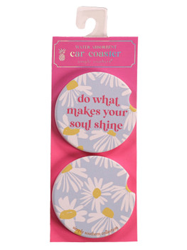 simply southern car coaster set of 2 simply southern car coasters daisy do what makes your soul shine