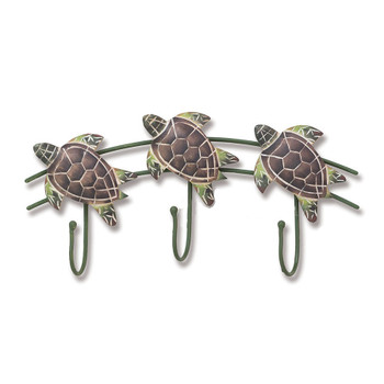 triple hook sea turtles coastal wall hook