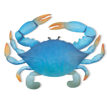 metal blue crab wall art nautical coastal crab