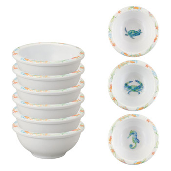 mini melamine sealife bowl coastal plastic dishes
