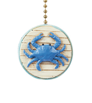blue crab coastal ceiling fan pull