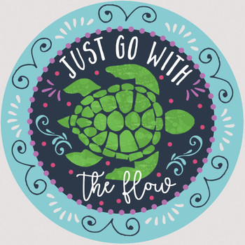 car coaster sea turtle coastal just go with the flow car coaster sea turtle coastal just go with the flow