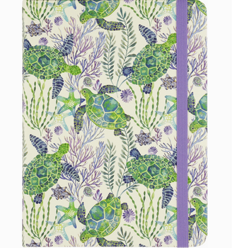 purple lilac sea turtle journal coastal