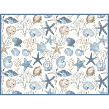 Drying Mat Blue Shells Drying Mat Blue Shells