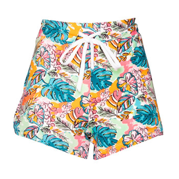 pajama lounge shorts tropical monstera leaf pj shorts