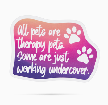 paw print sticker therapy pets undercover