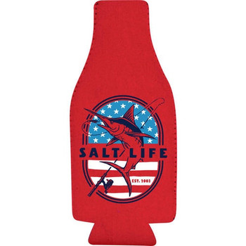 salt life neoprene bottle holder salt and proud marlin blue marlin