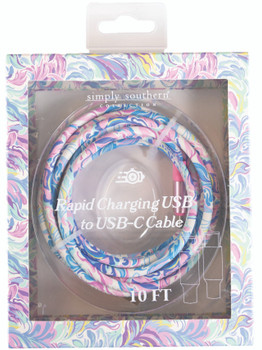 simply southern cell phone charging cord watercolor