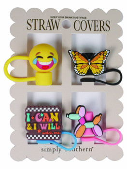 simply southern straw cover butterflies
