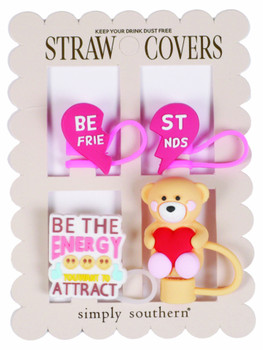 simply southern straw cover best friends teddy bear be the energy