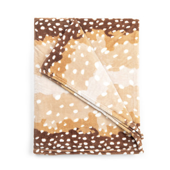 cozy plush throw blanket deer fawn