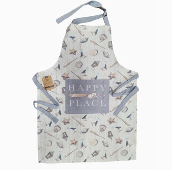 coastal shells apron happy place beach house