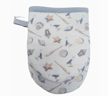 beach house coastal grabber mitt oven mitt shells