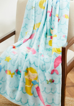 mermaid plush throw blanket cozy sea coastal