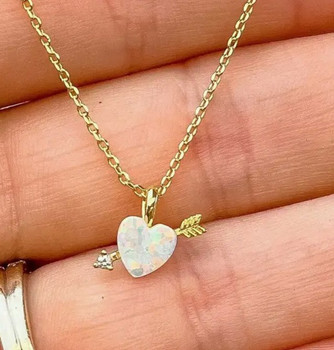 Neclace Heart Cupid's Arrow Glitzy