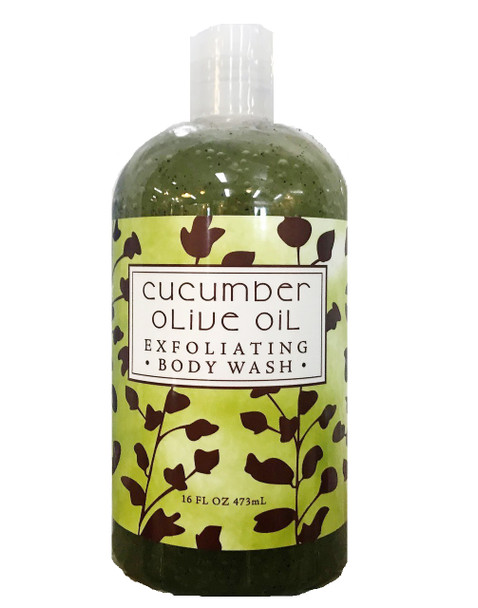 cucumber olive oil exfoliating body wash scrub greenwich bay trading company