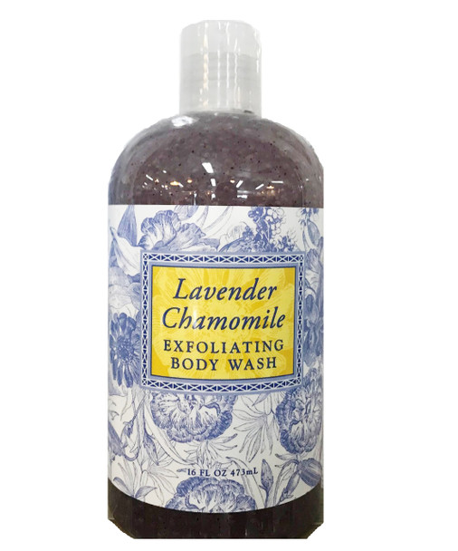 lavender chamomile exfoliating body wash scrub greenwich bay trading company