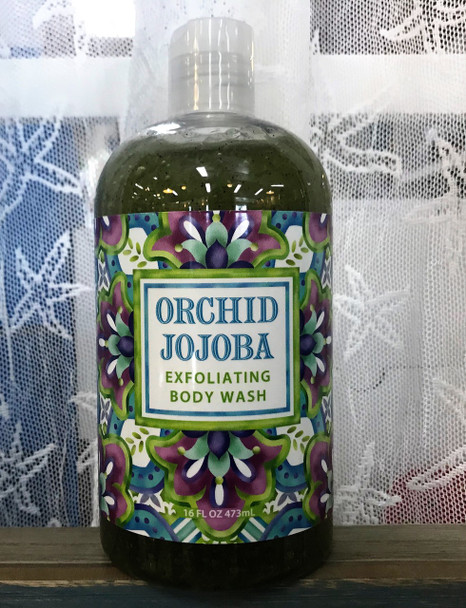 orchid jojoba exfoliating body wash scrub greenwich bay trading company