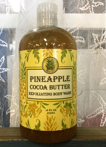 pineapple cocoa butter exfoliating body wash scrub greenwich bay trading company