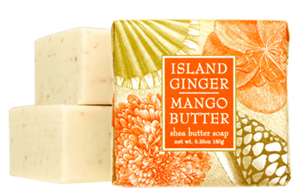 greenwich bay trading company island ginger mango bar soap square