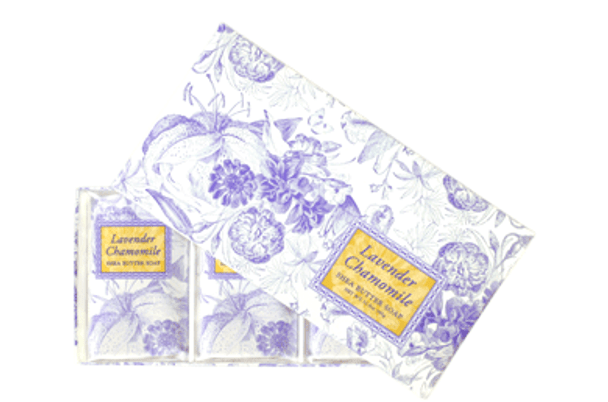 greenwich bay trading company set of 3 lavender chamomile soap